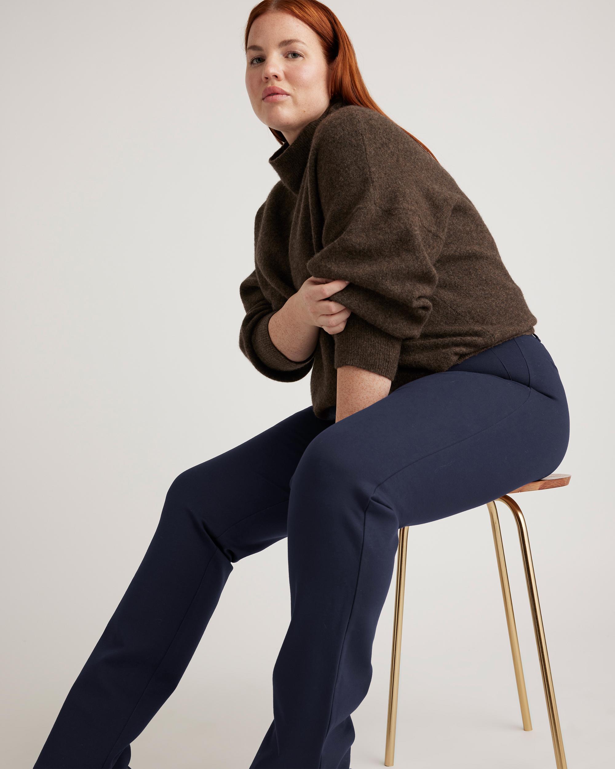 Quince | Women's Ultra-Stretch Ponte Straight Leg Pants Rayon Product Image