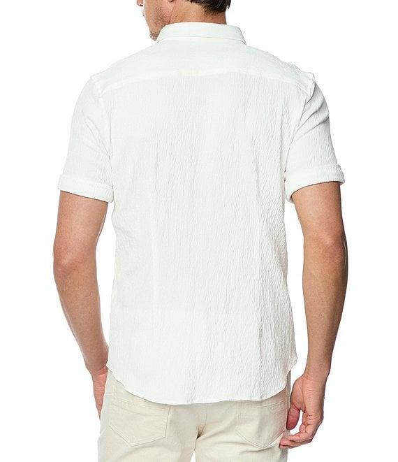 Robert Graham Hammond Stretch Knit Short Sleeve Woven Shirt Product Image