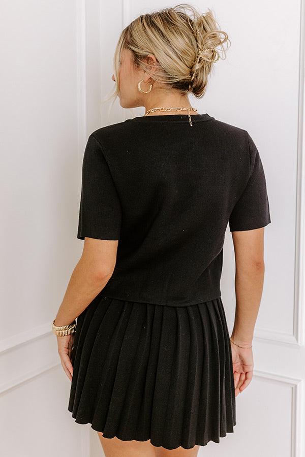 Midtown Market Knit Top in Black Product Image