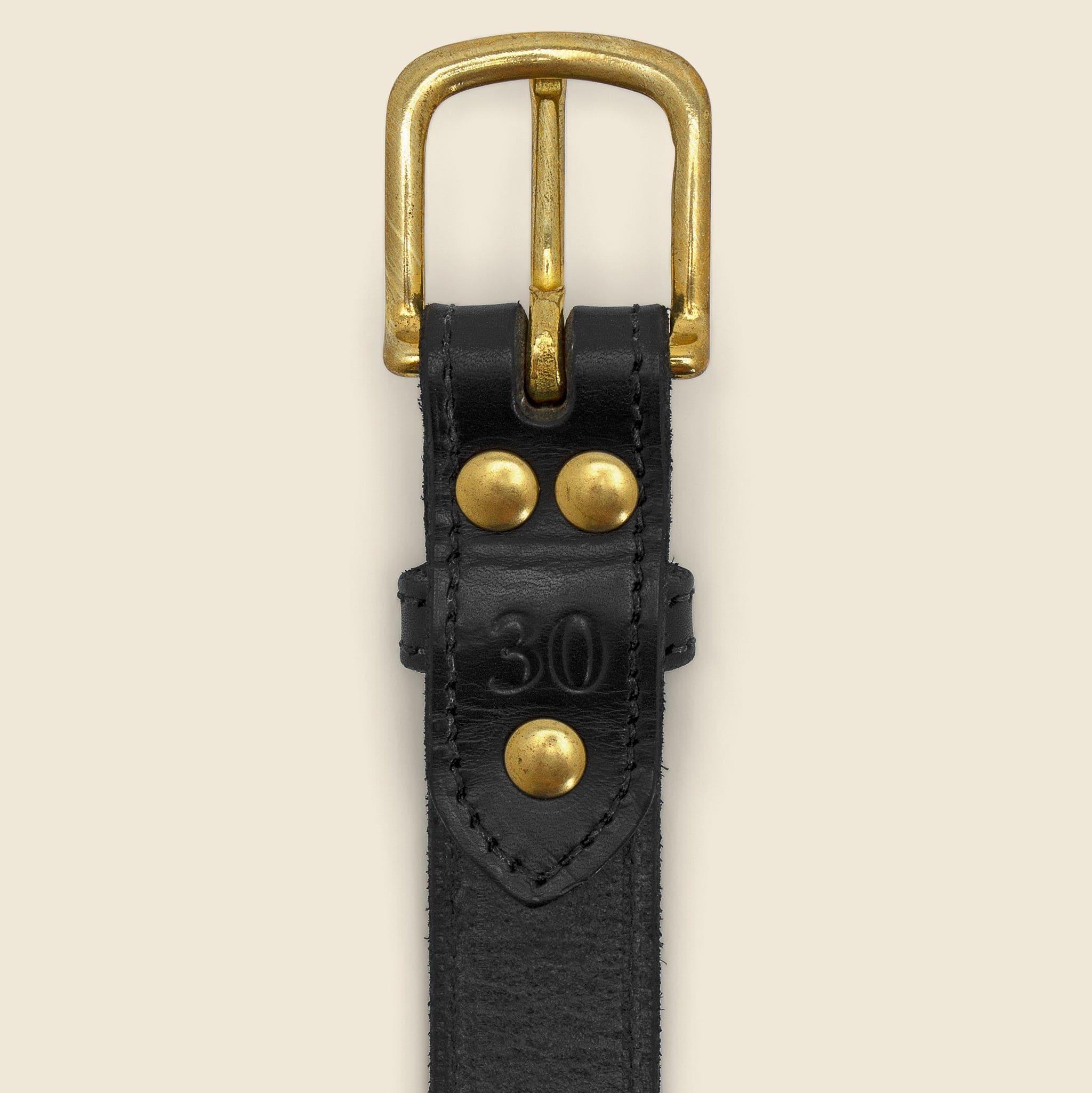 Stitched Bridle Belt - Black Product Image