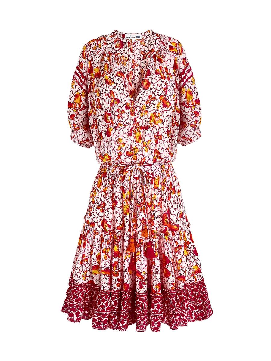 Womens Iris Floral Tassel Minidress Product Image