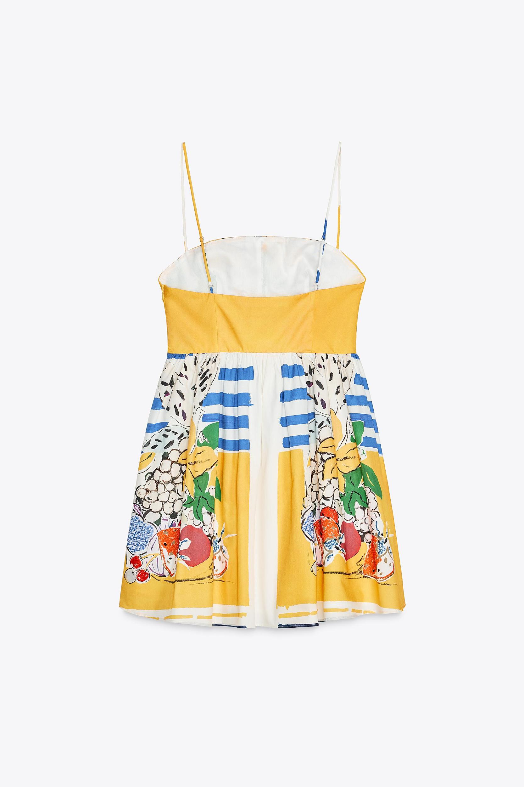 FRUIT PRINT POPLIN DRESS Product Image