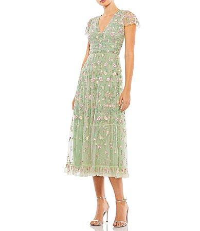 Womens Floral Midi Dress Product Image