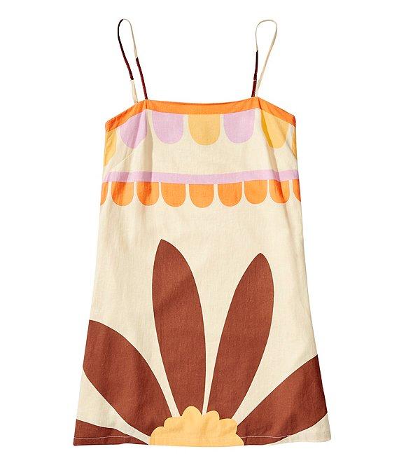 Gianni Bini Kourtney Square Neck Sleeveless Linen Blend Mini Shift Dress Product Image