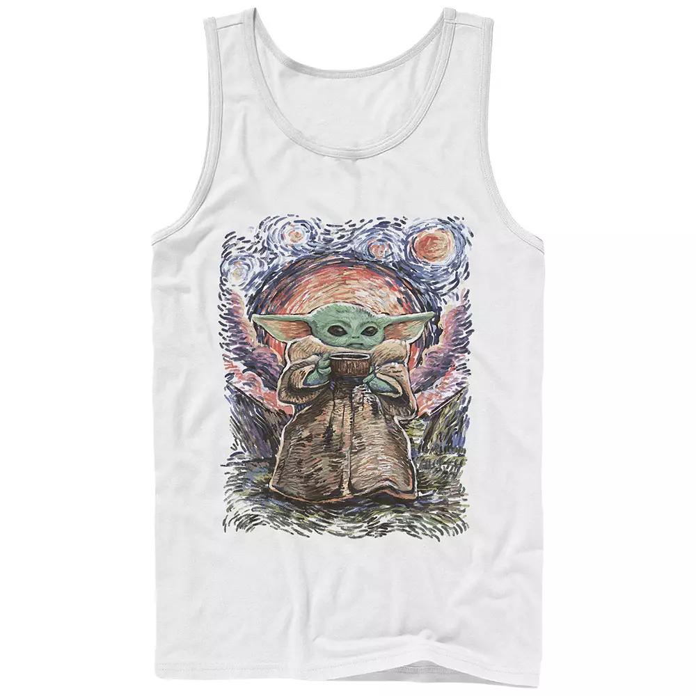 Men's Star Wars The Child Starry Night Graphic Tank Top,  Product Image