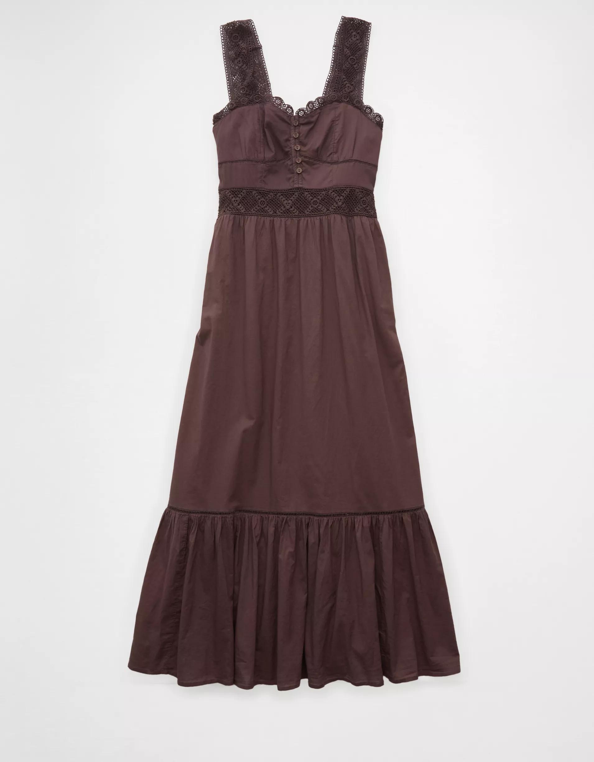 AE Catie Corset Crochet Midi Dress Product Image