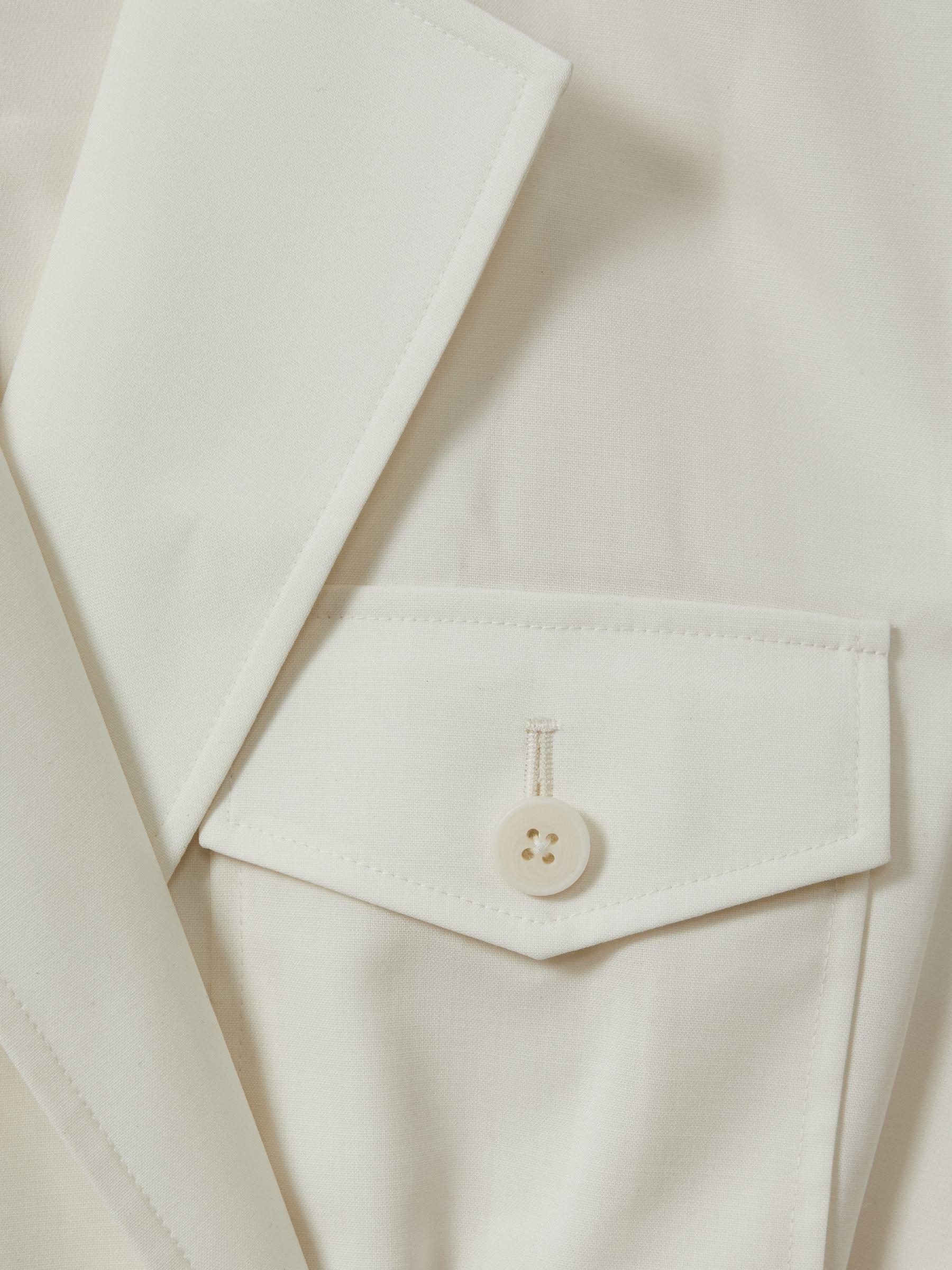 Wool Blend Double Breasted Playsuit in Ivory Product Image