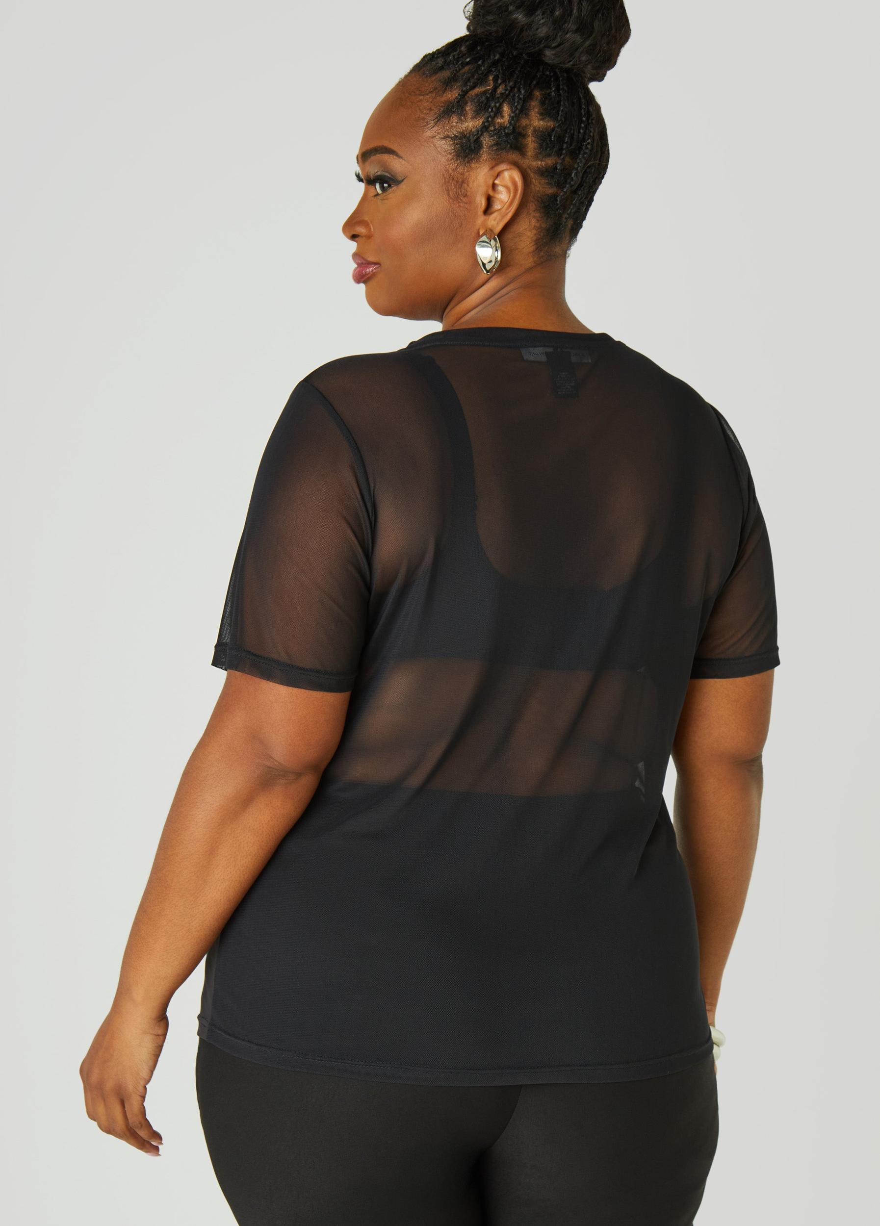 Floral Print Mesh Tee Product Image