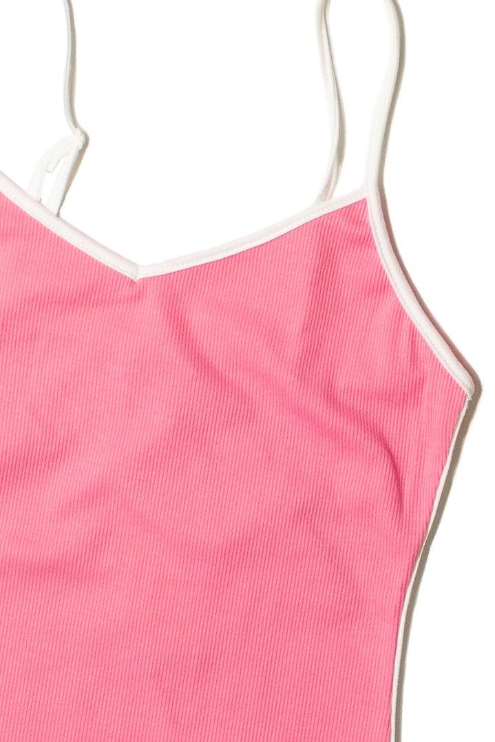 Pink Lemonade White Trim Mini Dress Product Image