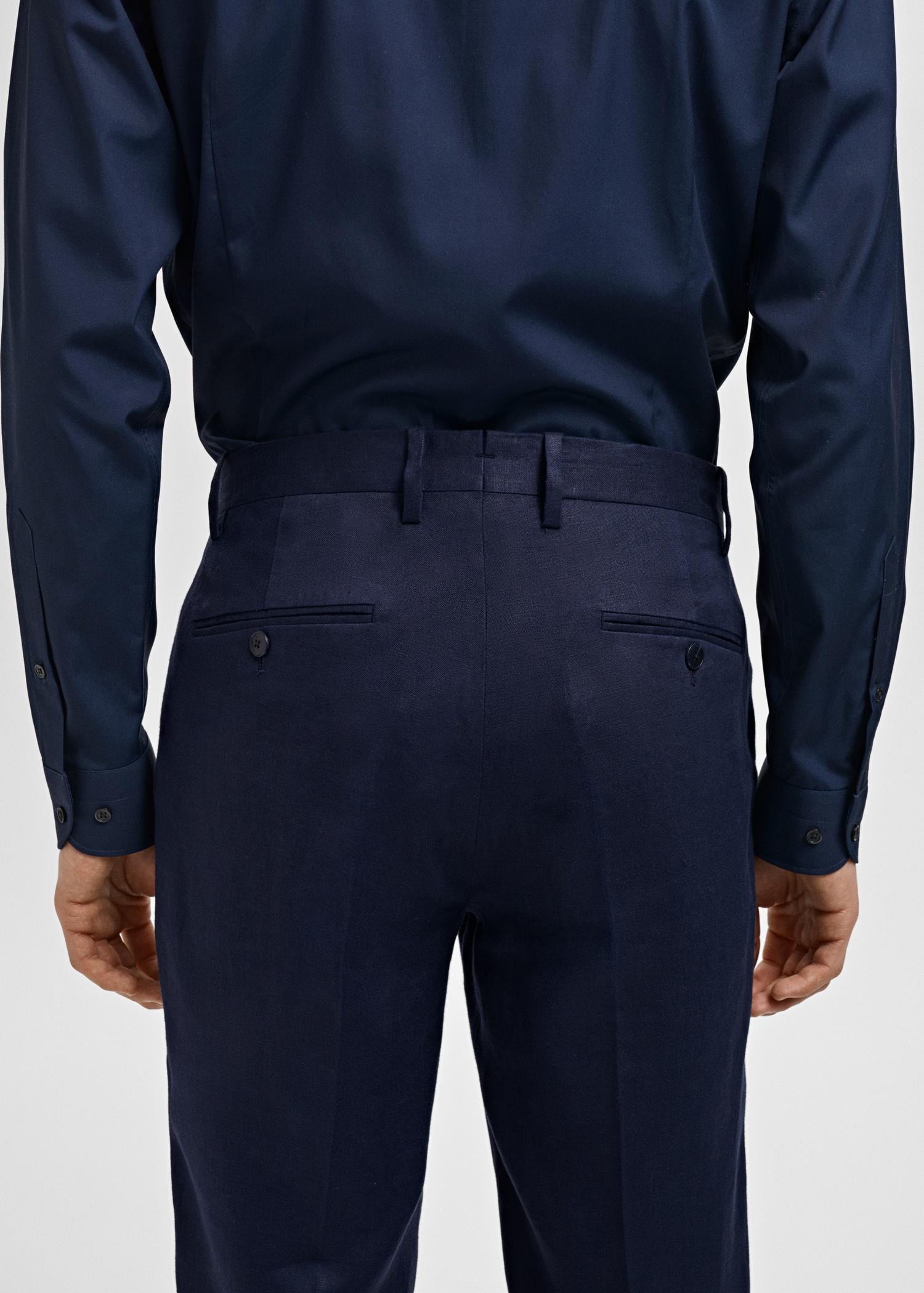 Amalfi 100% linen slim-fit suit pants - Men | MANGO USA Product Image