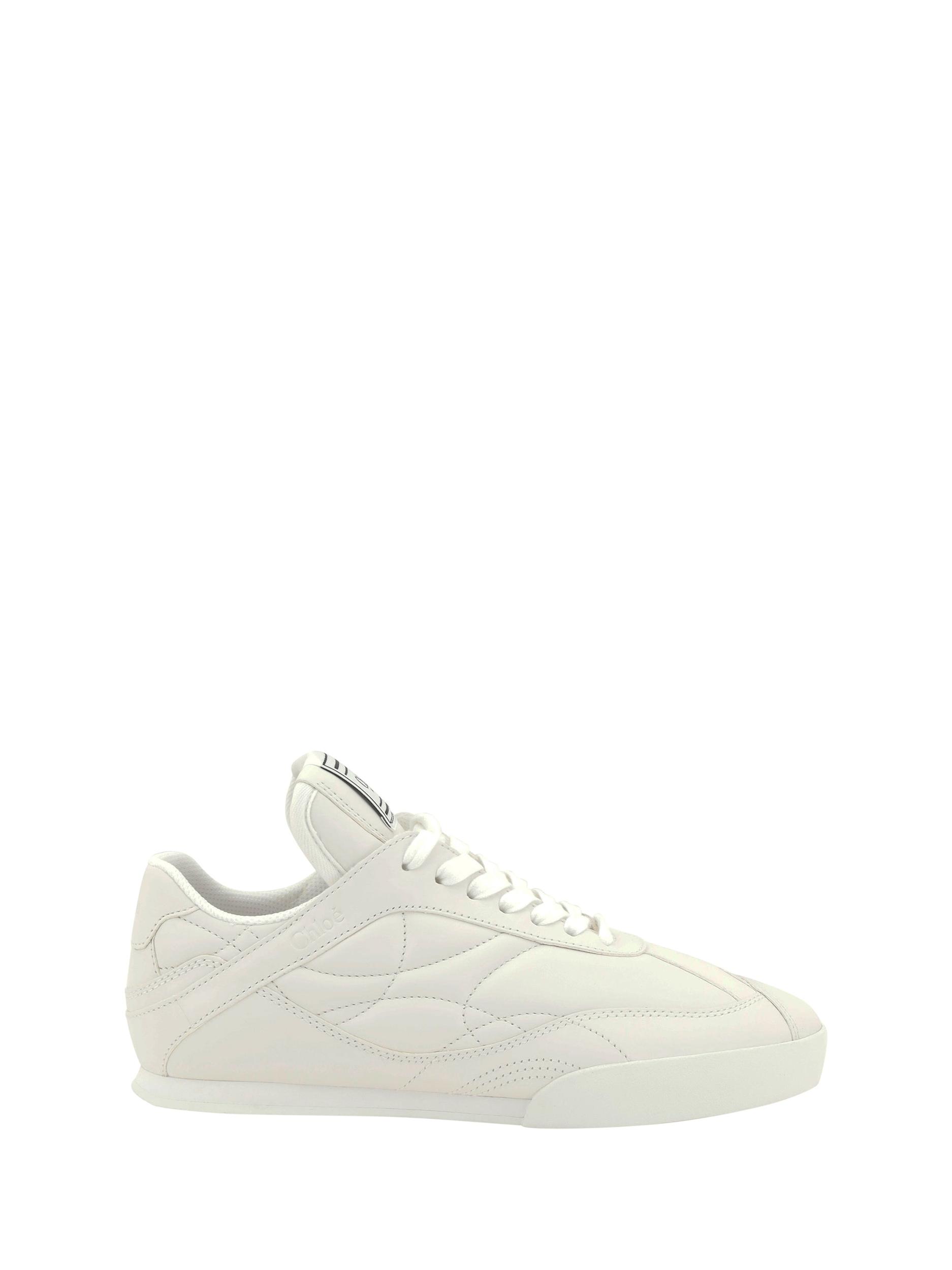 CHLOÉ Womens Chloe Kick Brand-patch Leather Low-top Trainers In White Product Image