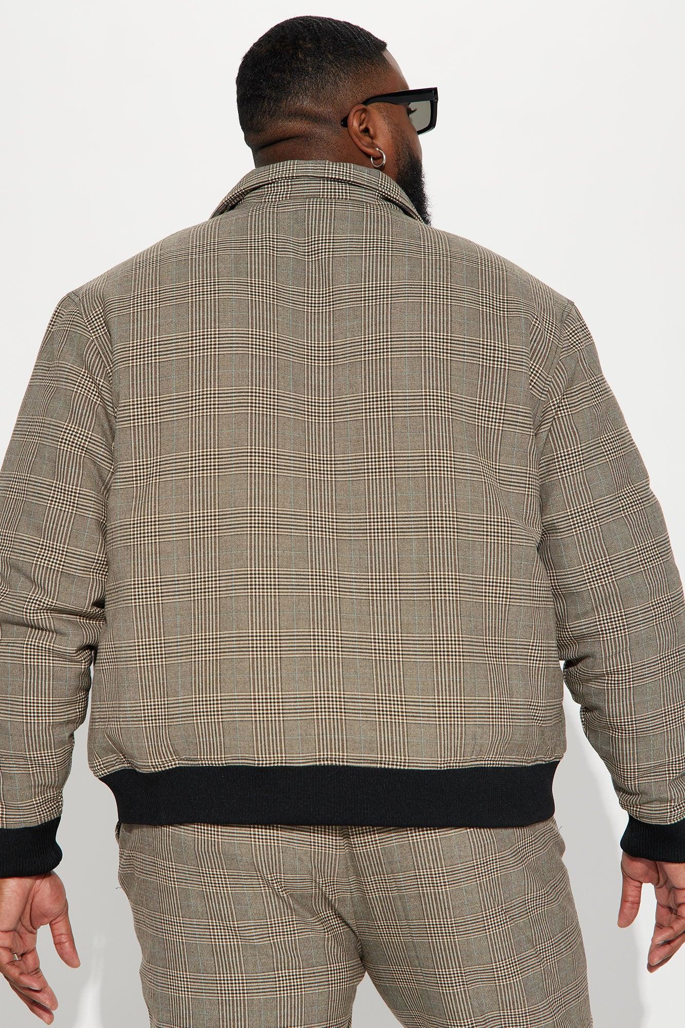 Anderson Plaid Bomber Jacket - Camel/combo Product Image