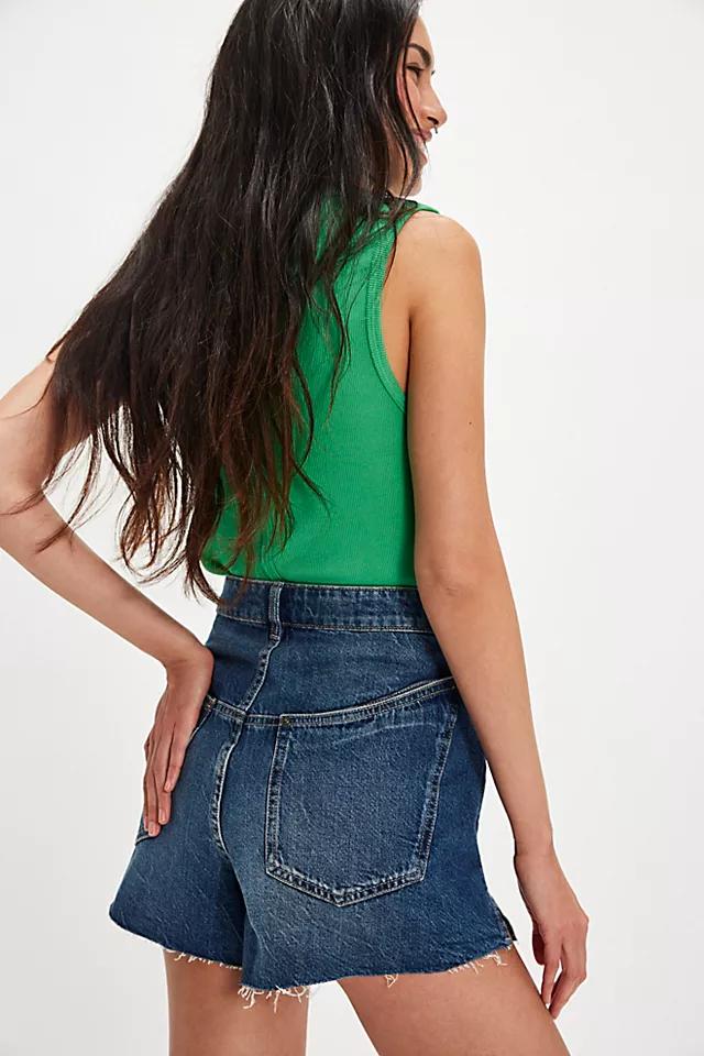 We The Free Angelika Denim Mid-Thigh Shorts Product Image