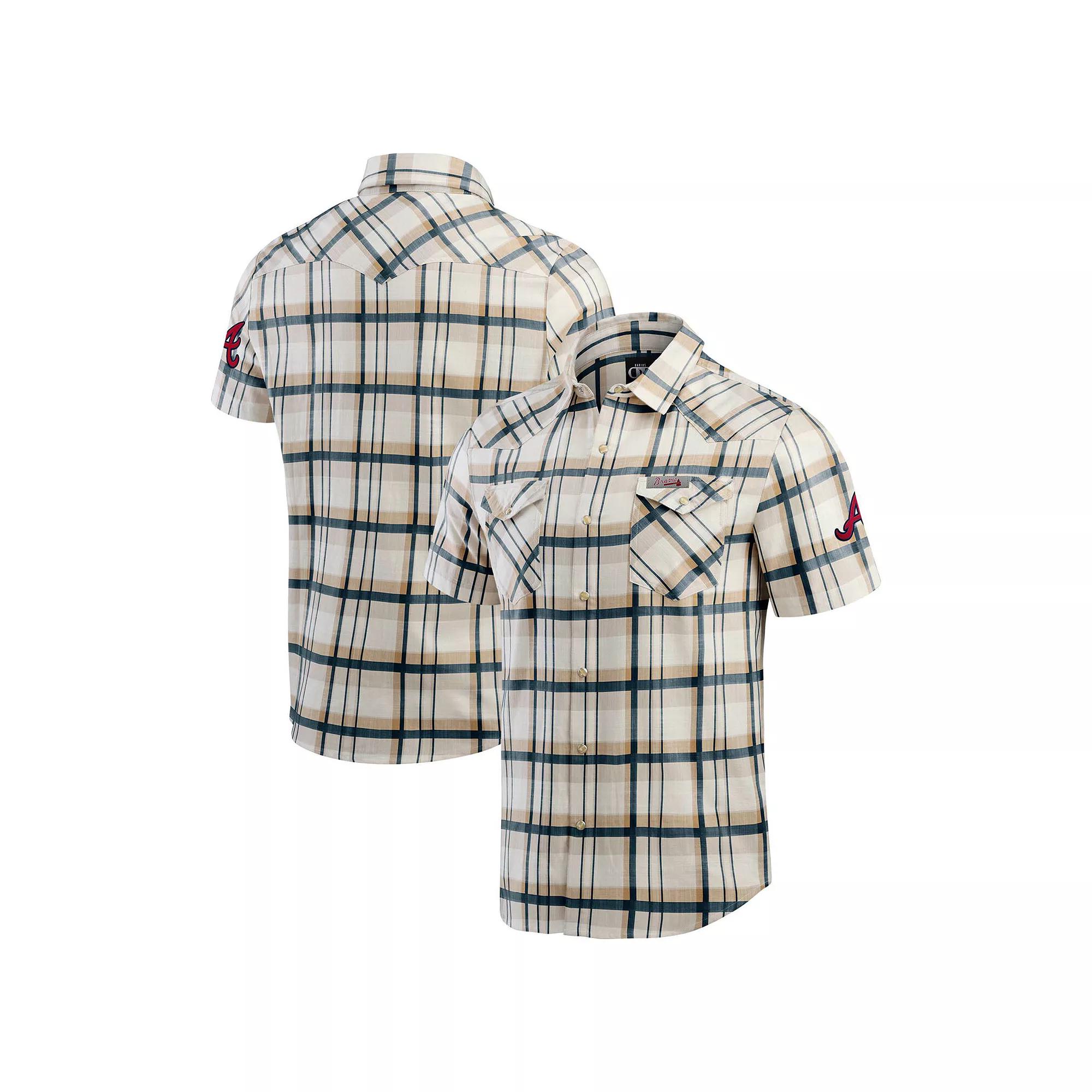 Men's Darius Rucker Collection by Fanatics Navy Boston Red Sox Plaid Full-Snap Shirt,  Product Image