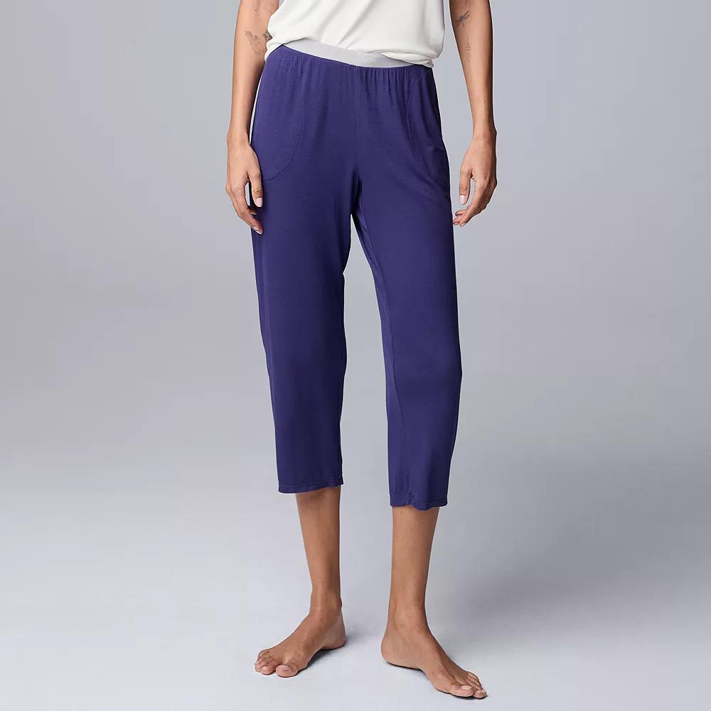 Women's Simply Vera Vera Wang Basic Luxury Pajama Capri Pants,  Product Image