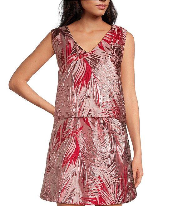 Buru Everyday Palm Brocade Coordinating Mini Skirt Product Image