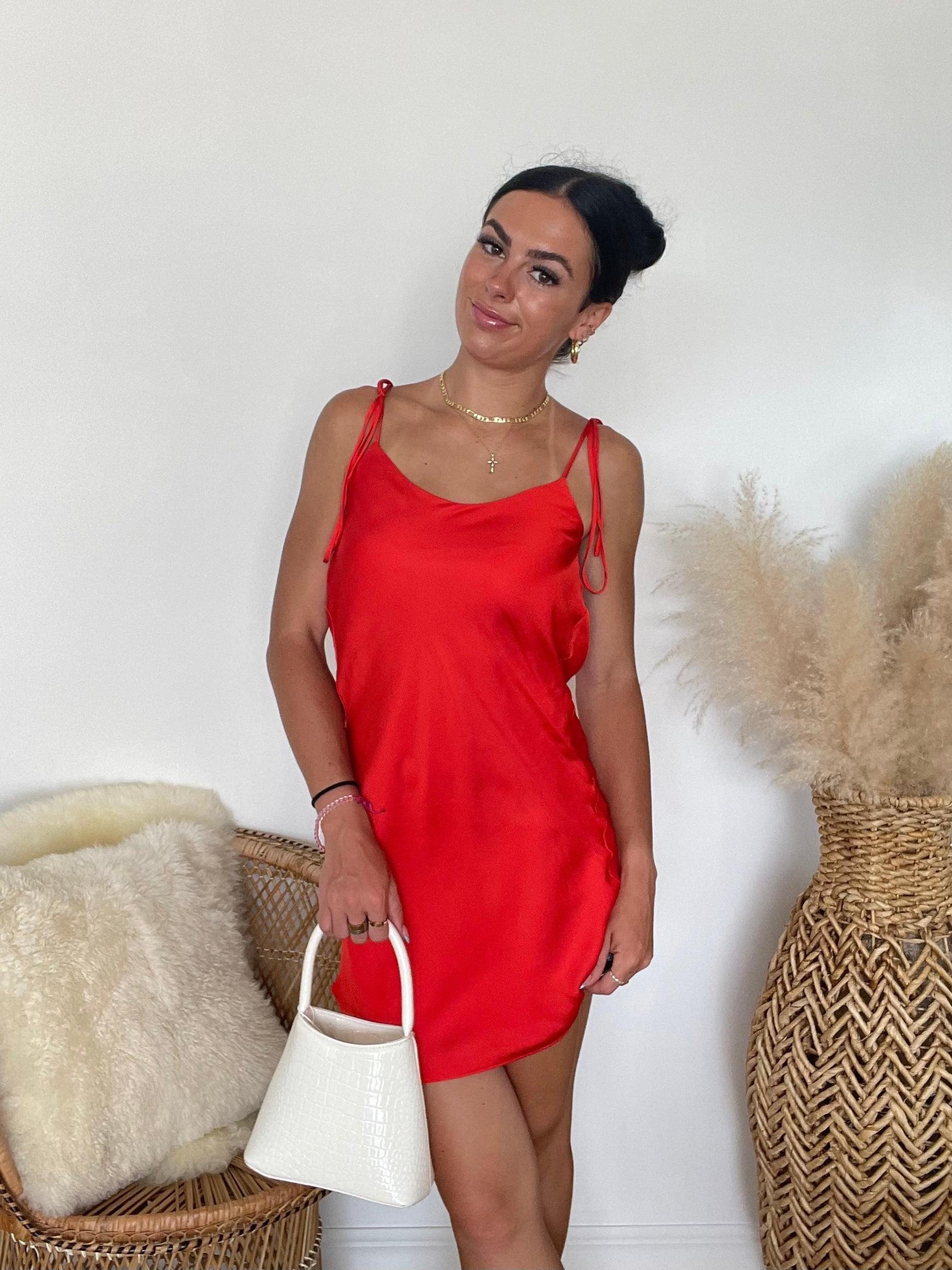 Line & Dot | Kira Mini Dress | Red Product Image