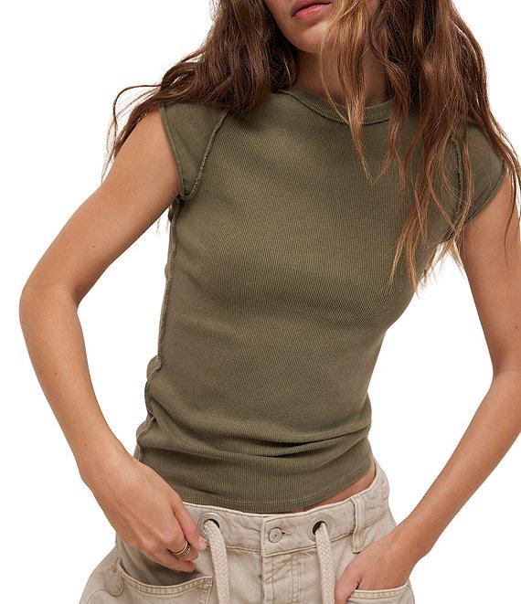 Free People Ever Had Crew Neck Short Sleeve Knit Tee Product Image