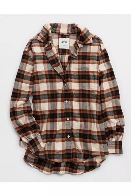 Aerie Anytime Fave Flannel Button Down Shirt Women's Product Image