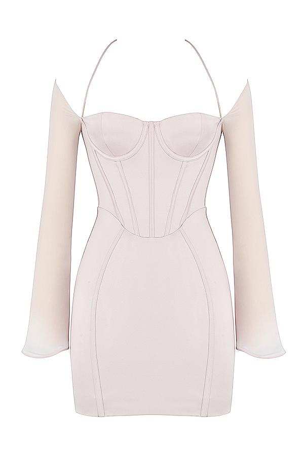 Isra  crystal satin corset mini dress Product Image