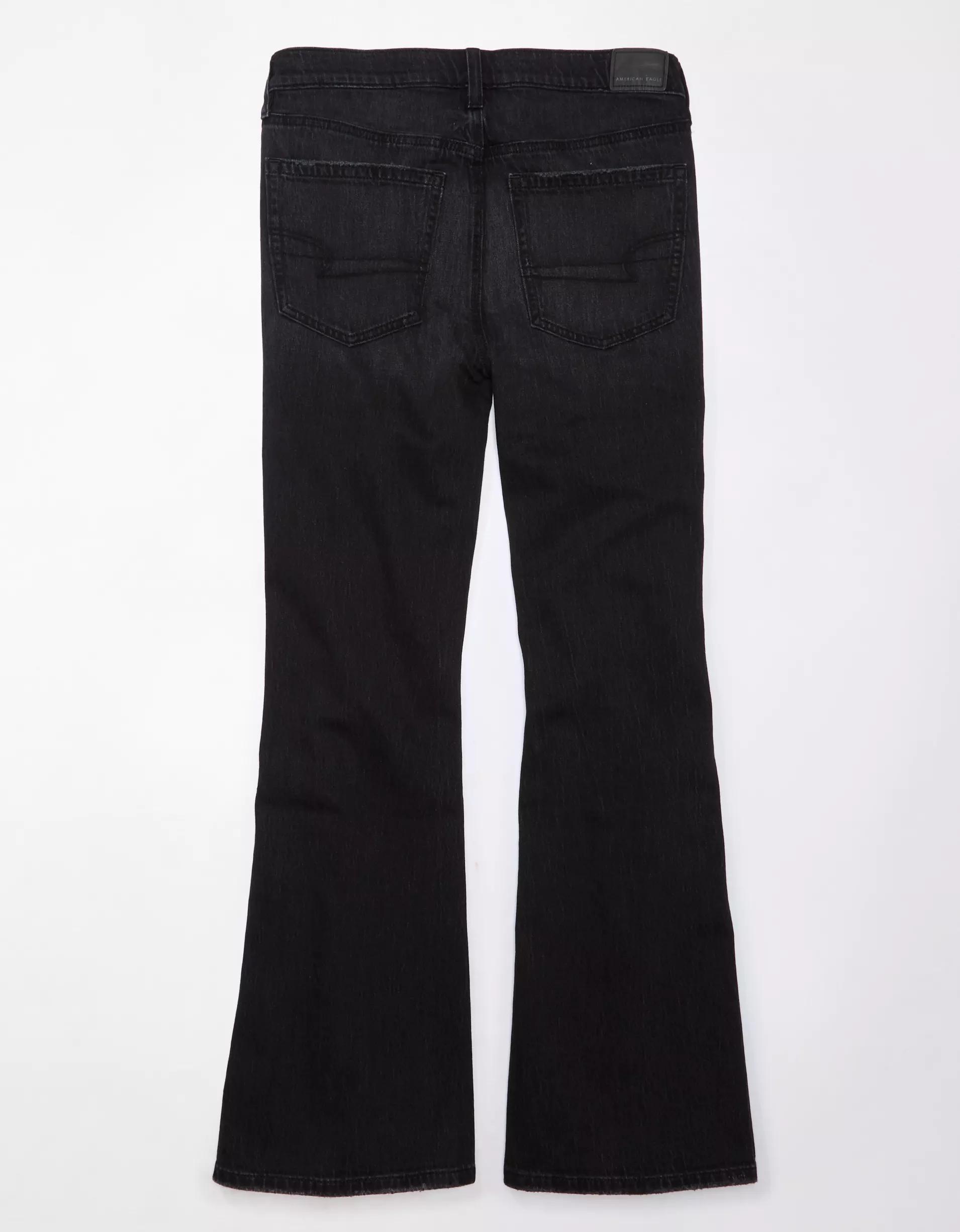 AE Strigid Ripped Low-Rise Baggy Flare Jean Product Image