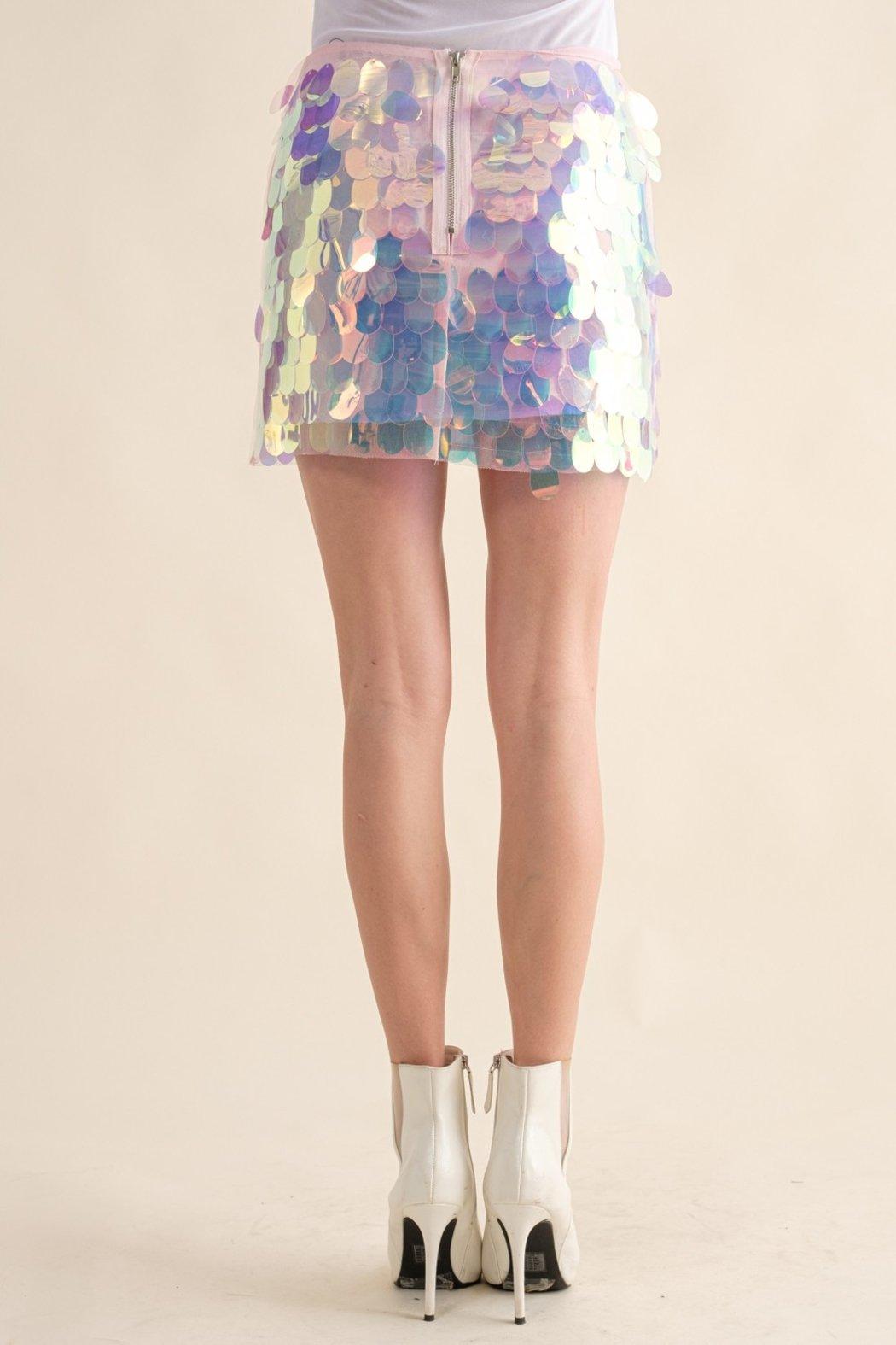 Oval Sequin Mini Skirt Product Image