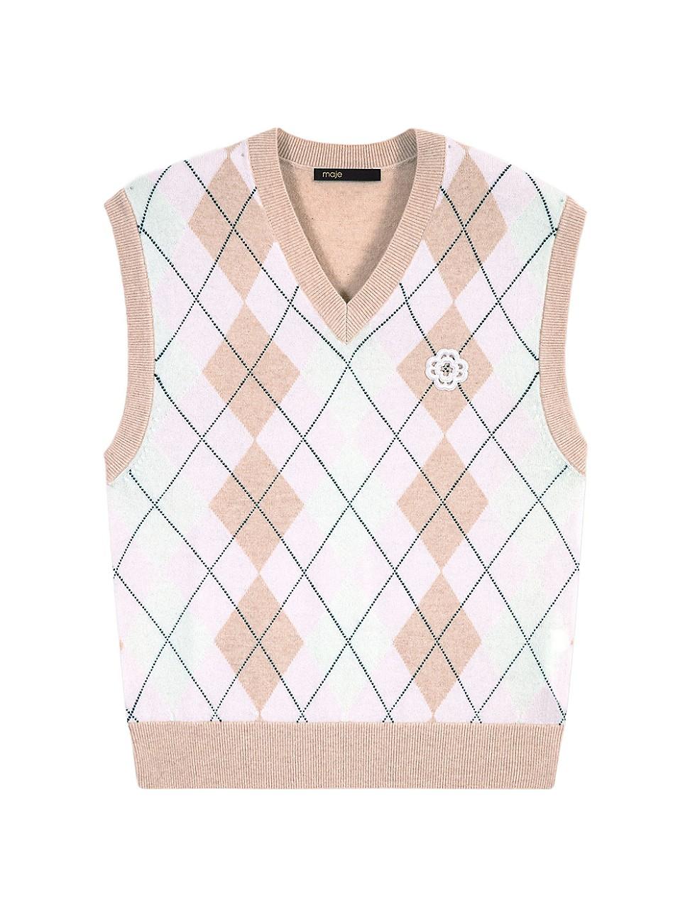 Womens Sleeveless Wool Blend Jumper Product Image