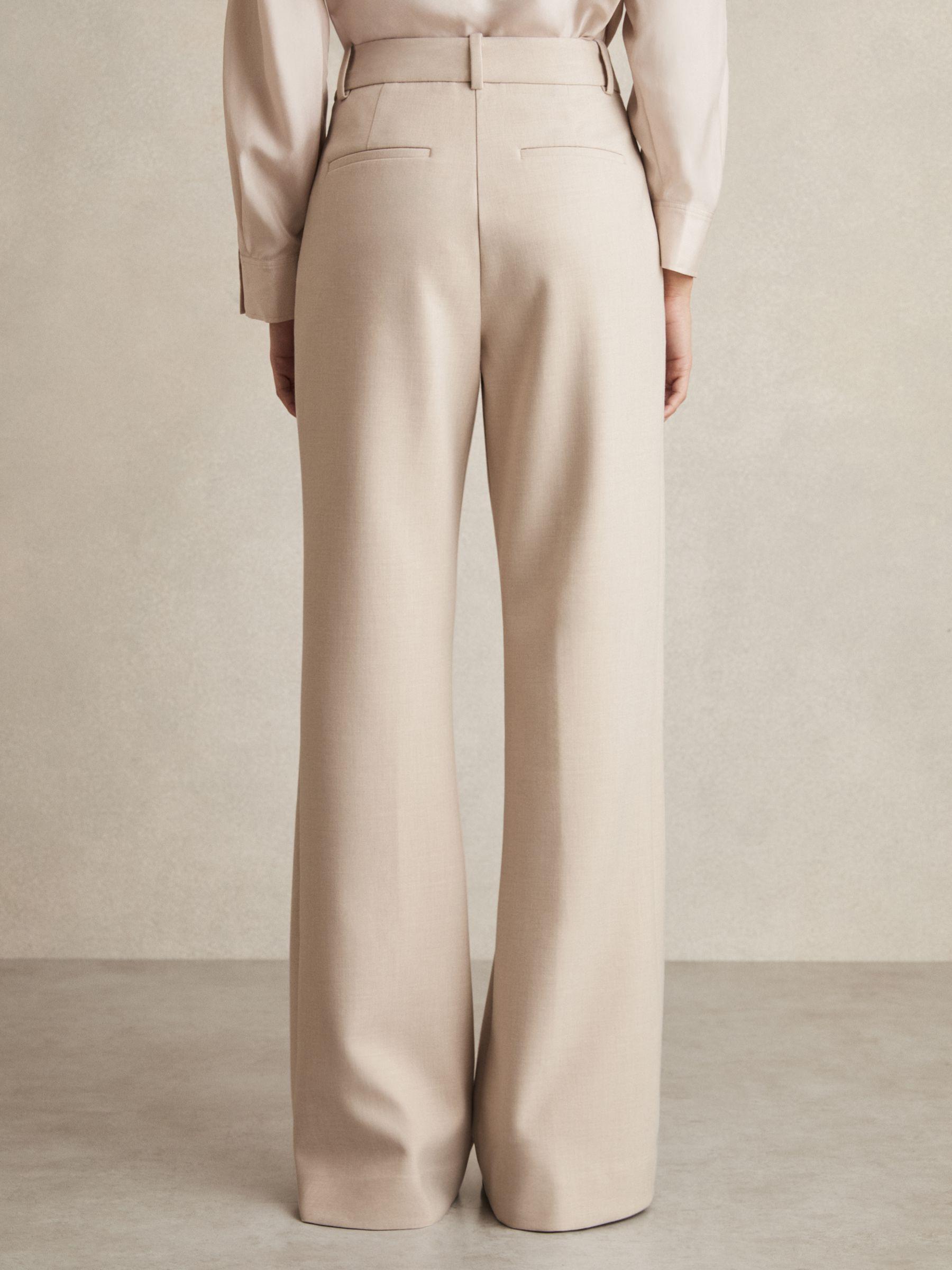 Flared Tailored Trousers in Neutral Product Image