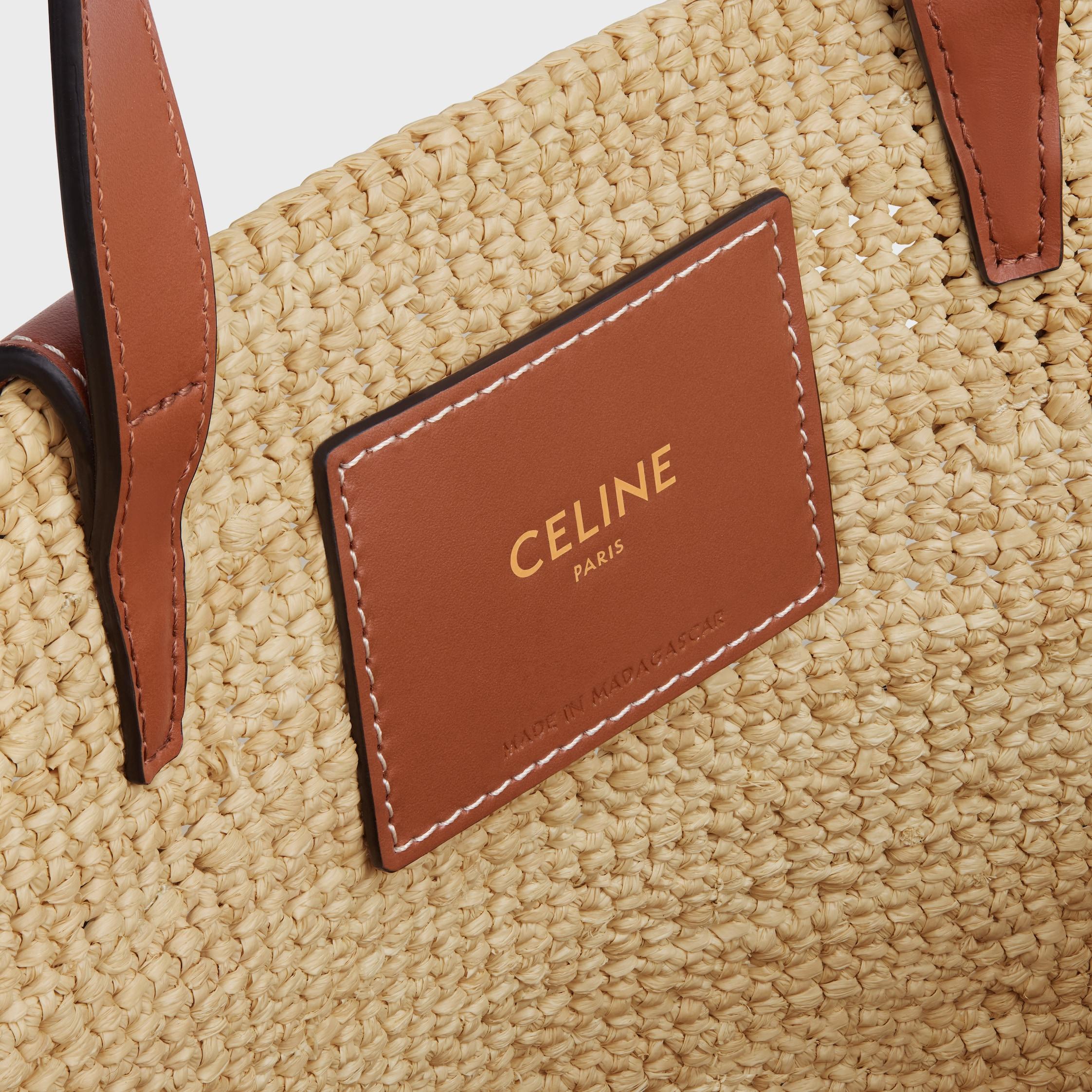 TEEN SUPPLE CELINE CLASSIC PANIER IN Raffia and calfskin Product Image