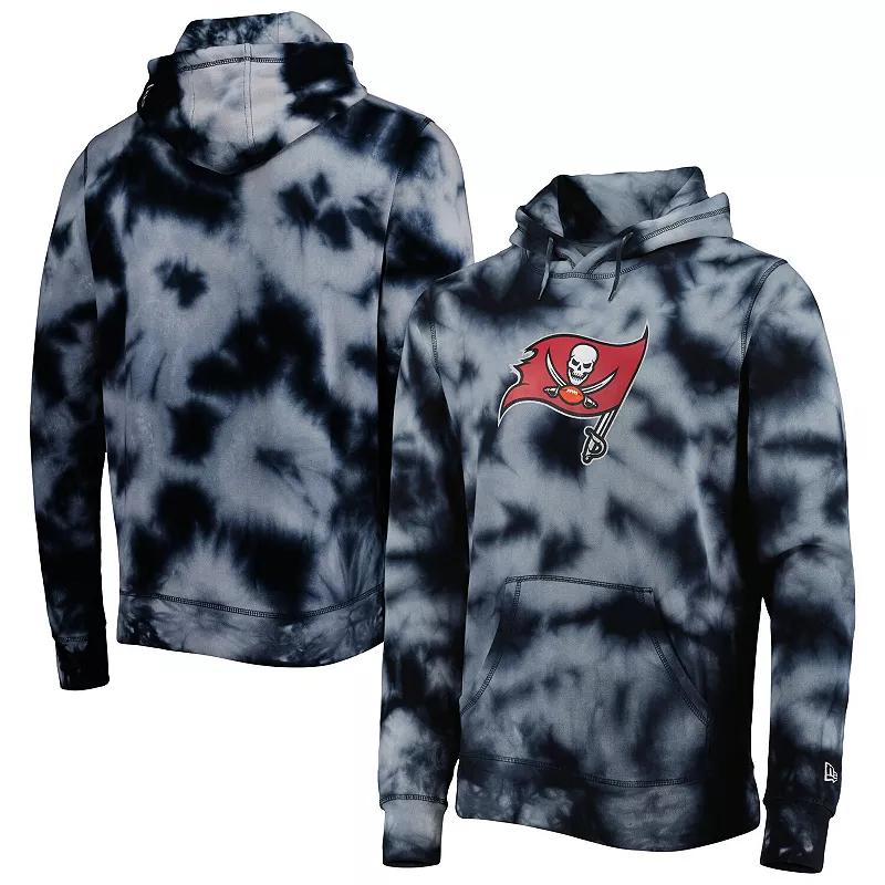 Men's New Era Black Tampa Bay Buccaneers Team Tie-Dye Pullover Hoodie,  Product Image
