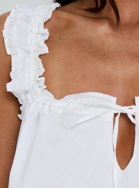 Swing Mini Dress White Petite Product Image