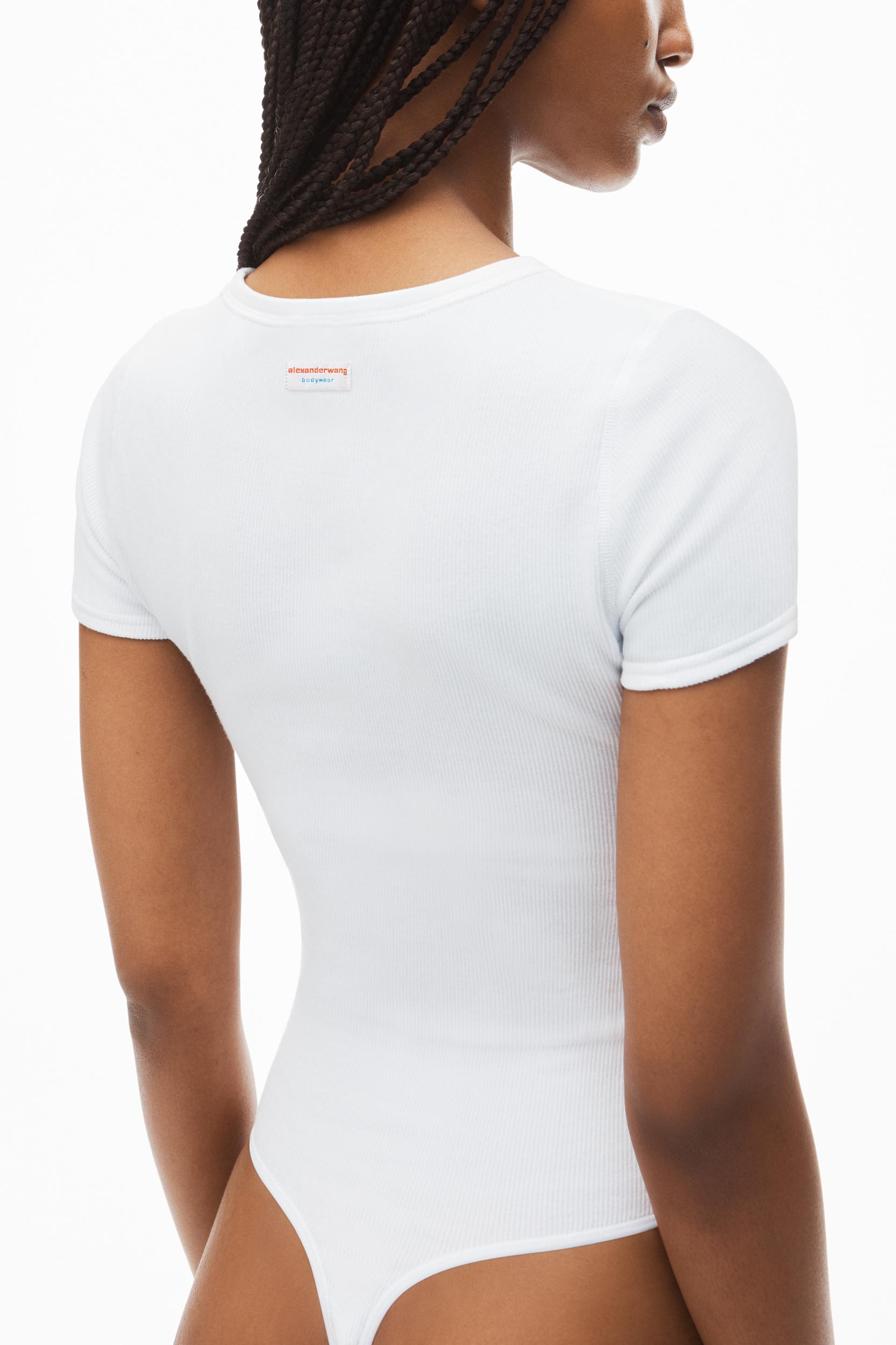 Short-sleeve Bodysuit In Rib-knit Jersey Product Image