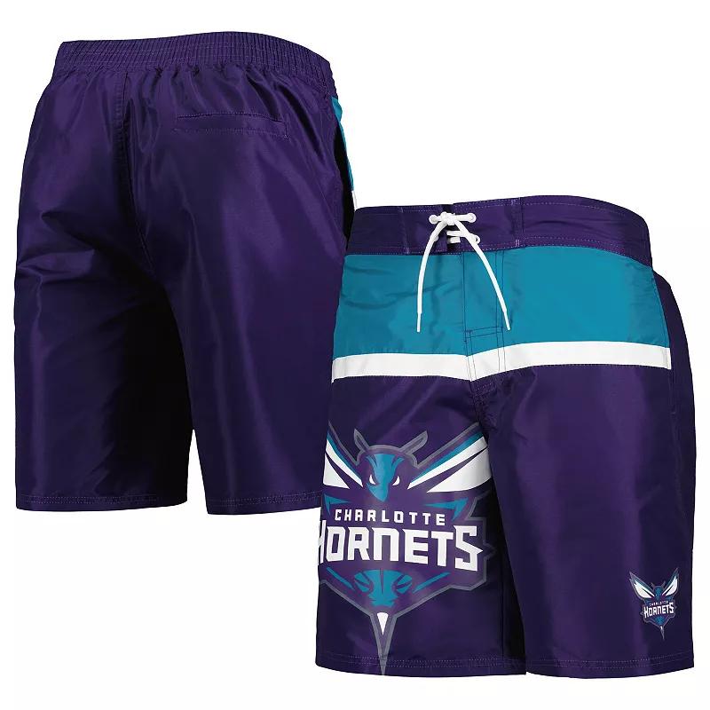 Men's G-III Sports by Carl Banks Purple Charlotte Hornets Sea Wind Swim Trunks, Size: Large, Chr Purple Product Image