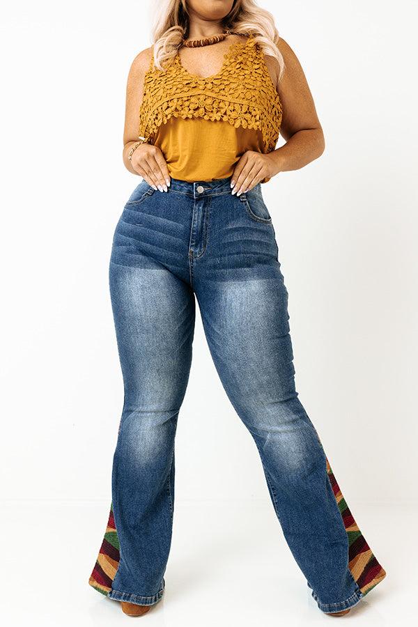 The Amy Embroidered Flare Curves Product Image