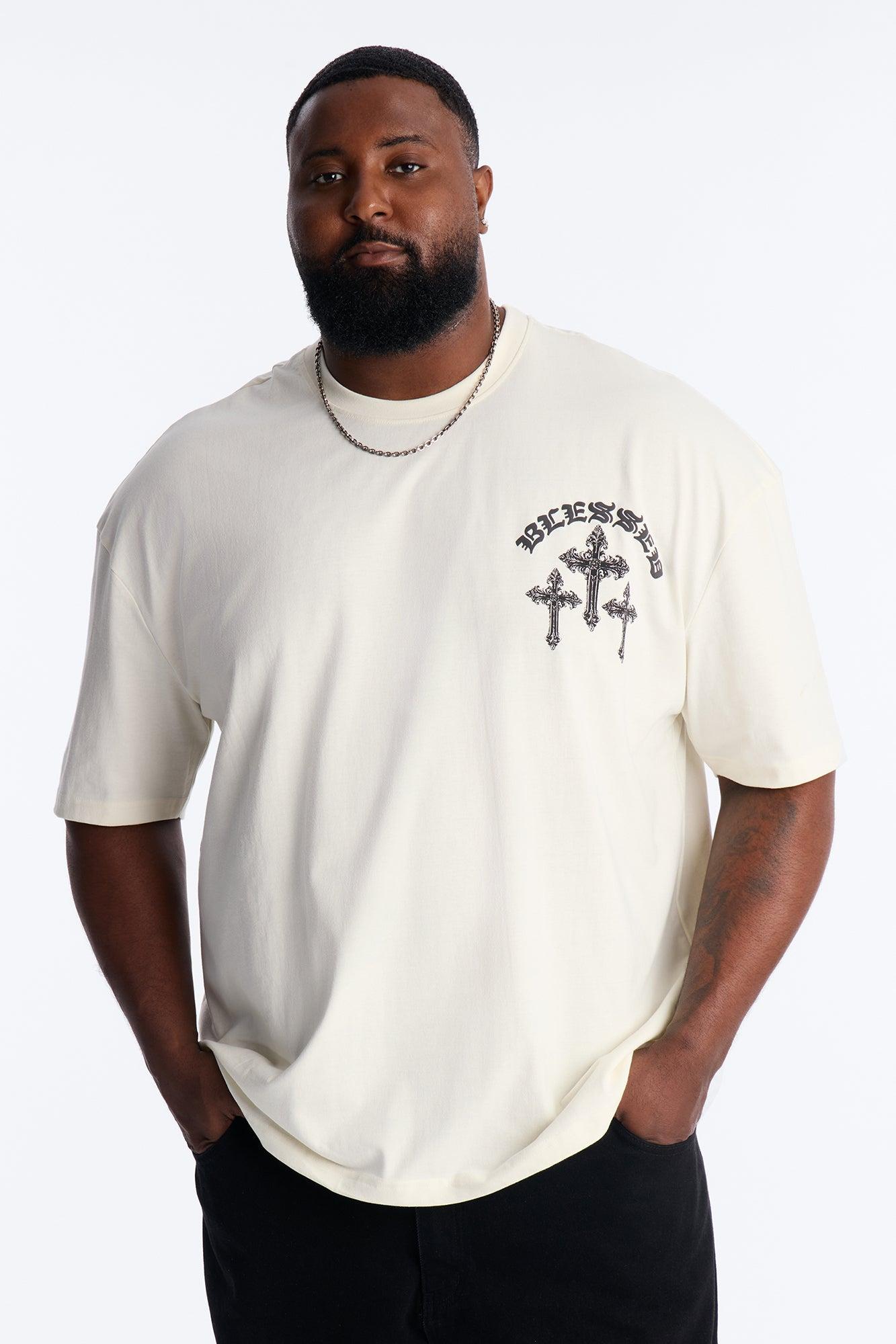 Blessed Daily Boxy Short Sleeve Tee - White Male Product Image