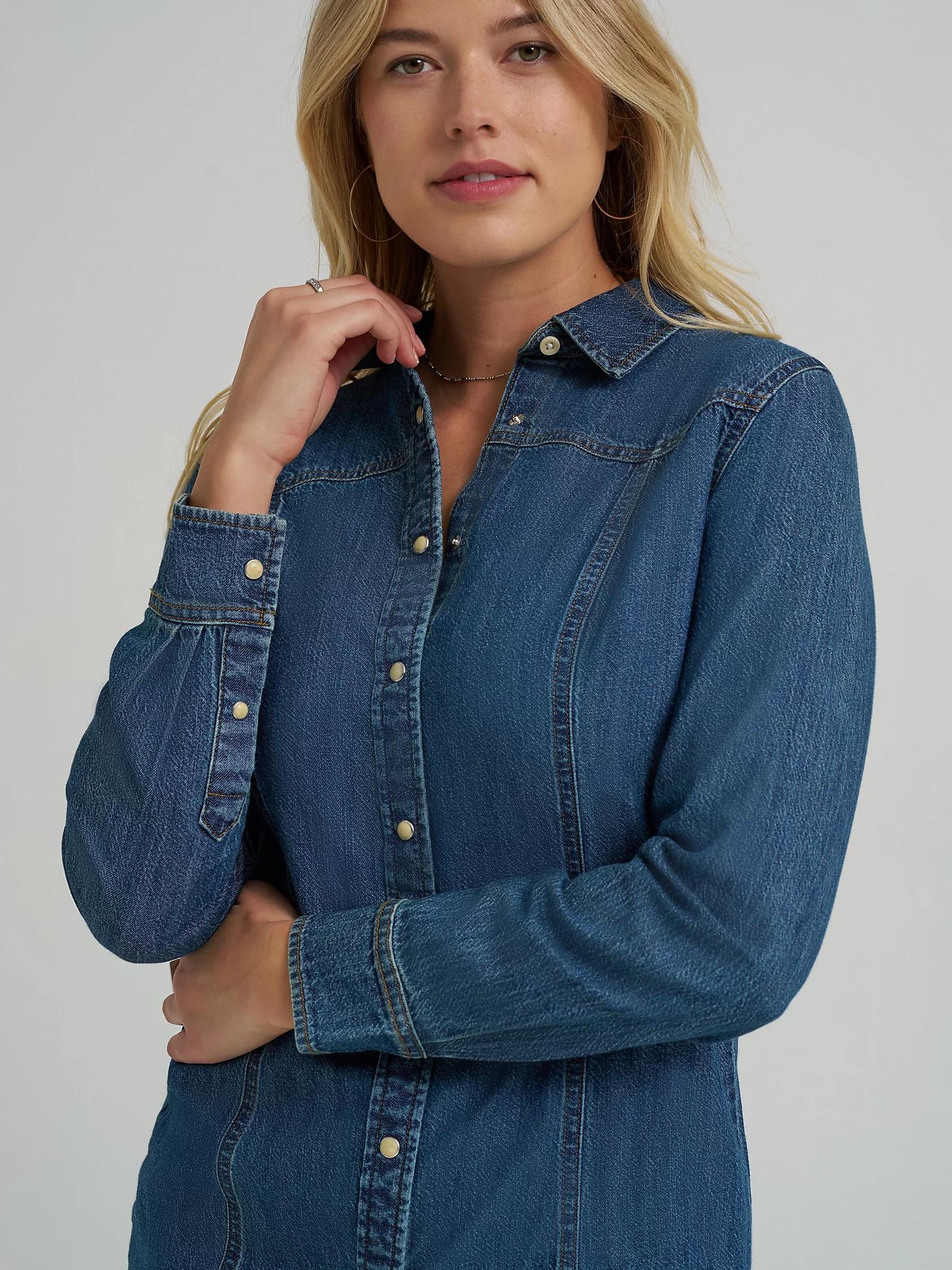 Women's Western Button Down Dress | Women's Skirts & Dresses | Lee® Product Image