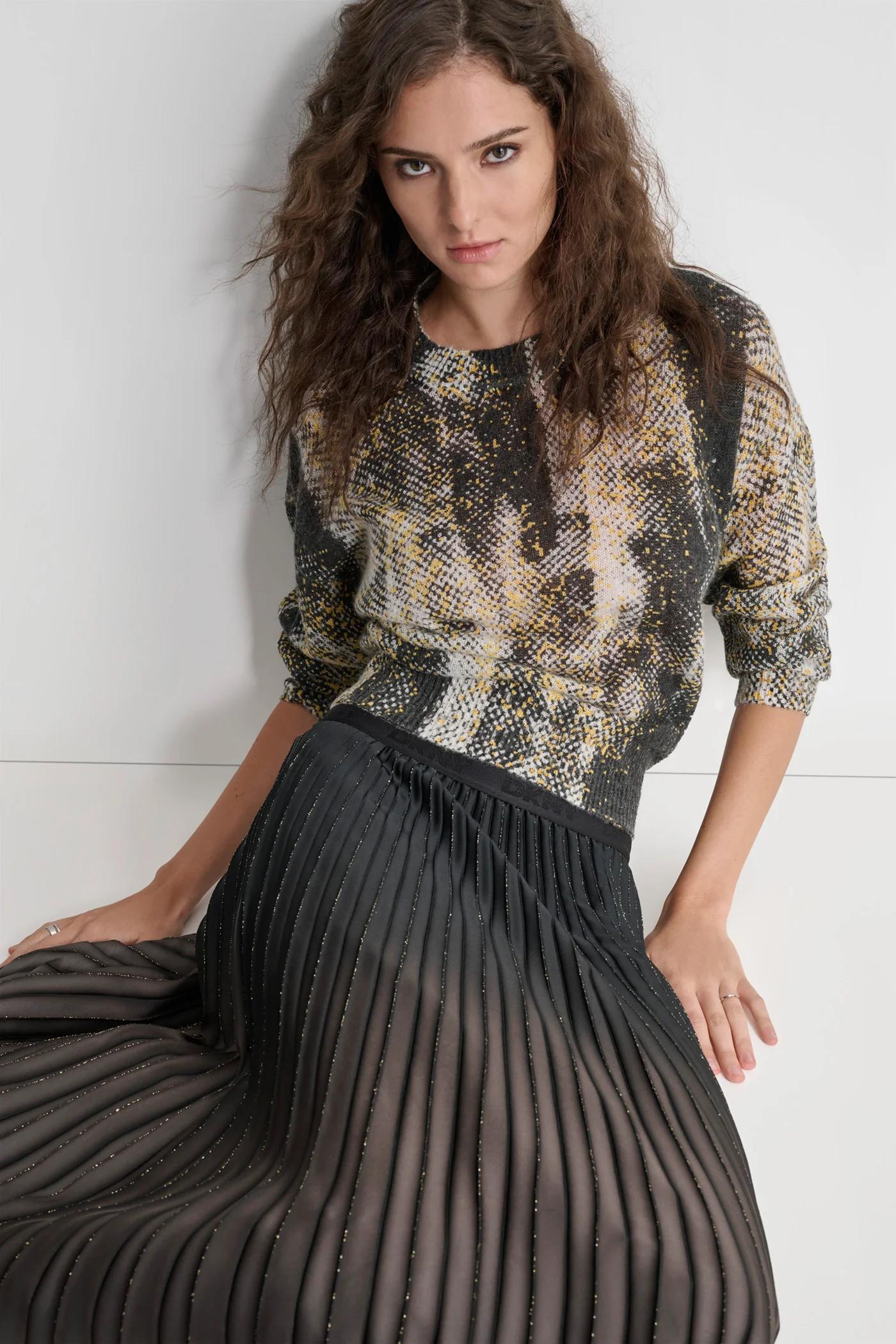 BRUSHED PRINTED SWEATER Product Image