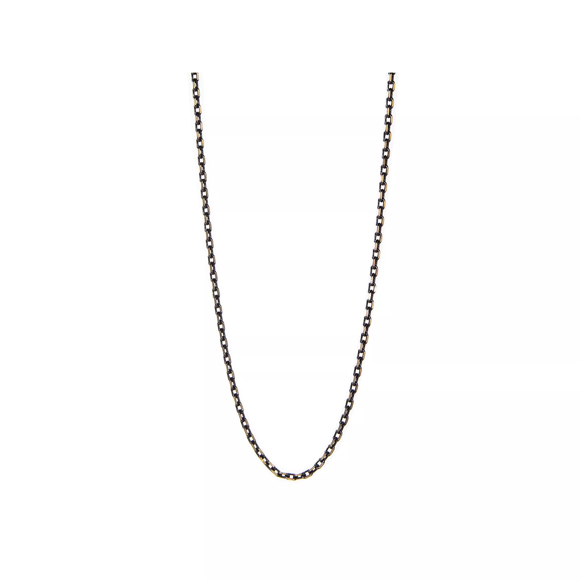 1928 Gold Tone & Black Tone Chain Necklace, Womens Product Image