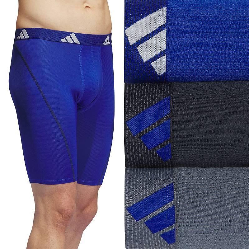 Men's adidas 3-pack Sport Performance Mesh 9" Long-Leg Boxer Briefs,  Product Image