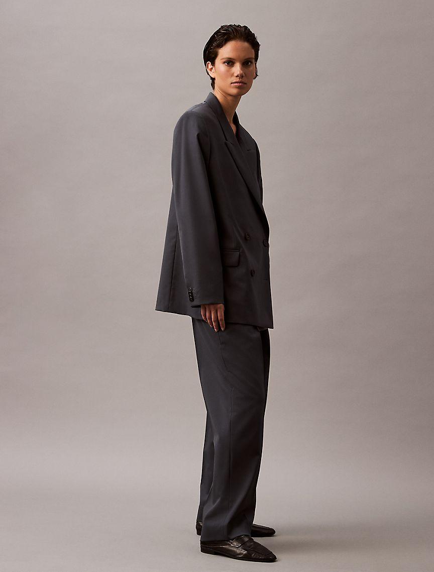 Pleated Wool Gabardine Blend Trouser Product Image