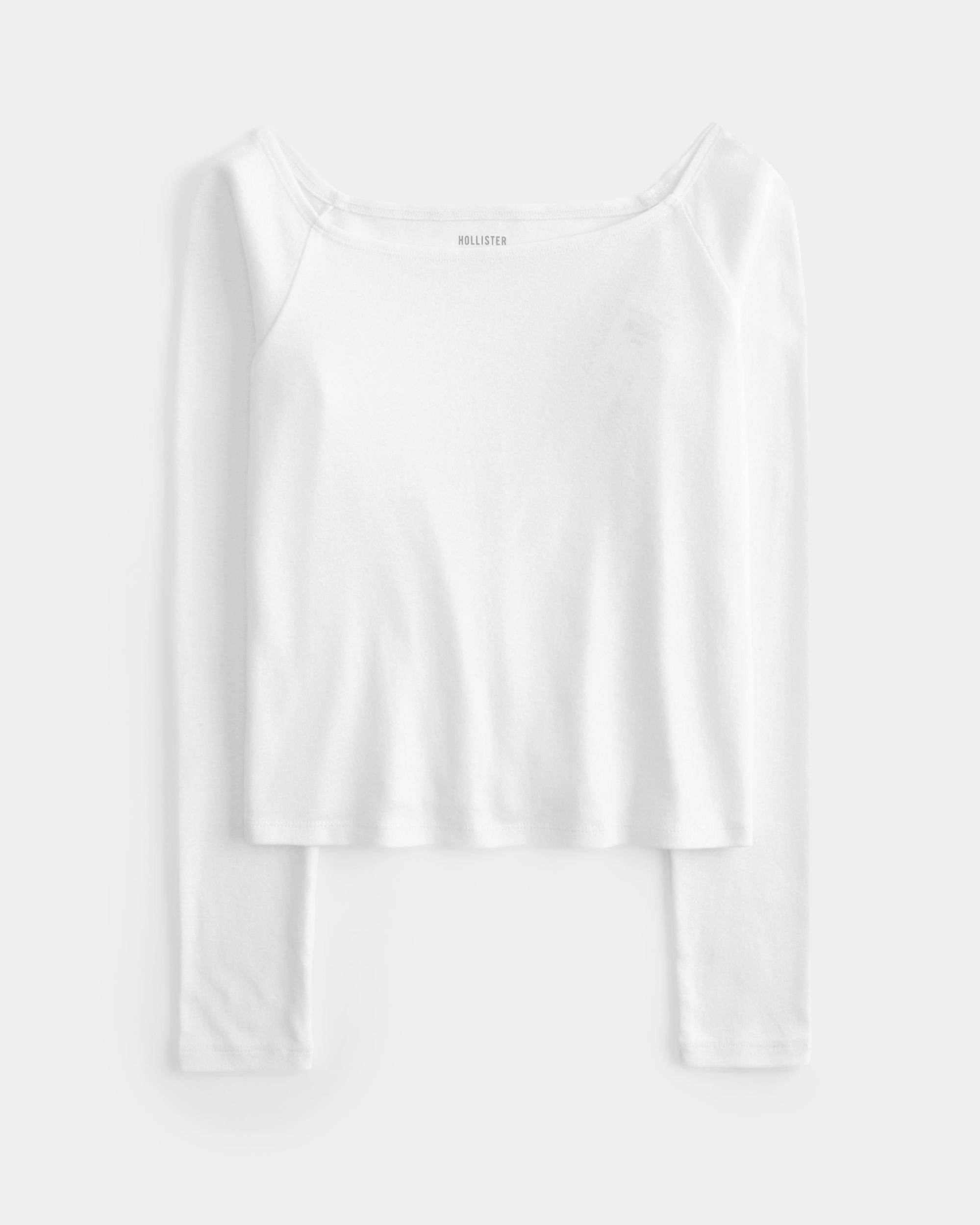 Long-Sleeve Off-the-Shoulder Top Product Image