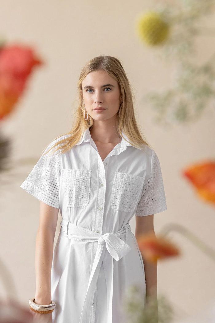 Eyelet Trim Maxi Dress Product Image