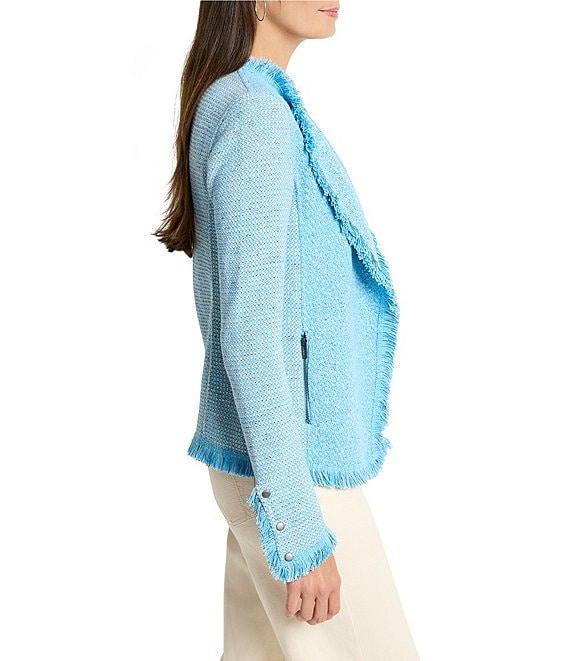 NIC + ZOE Fringe Mix Open Lapel Long Sleeve Jacket Product Image
