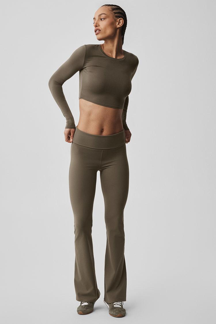 ALO Softsculpt Precision Half Sleeve Tee - Olive Tree Product Image