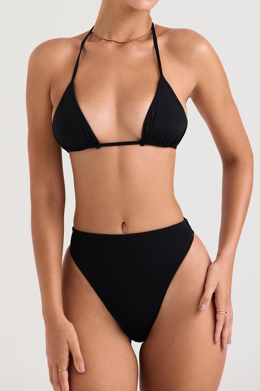 Mykonos  black high waist bikini bottom Product Image