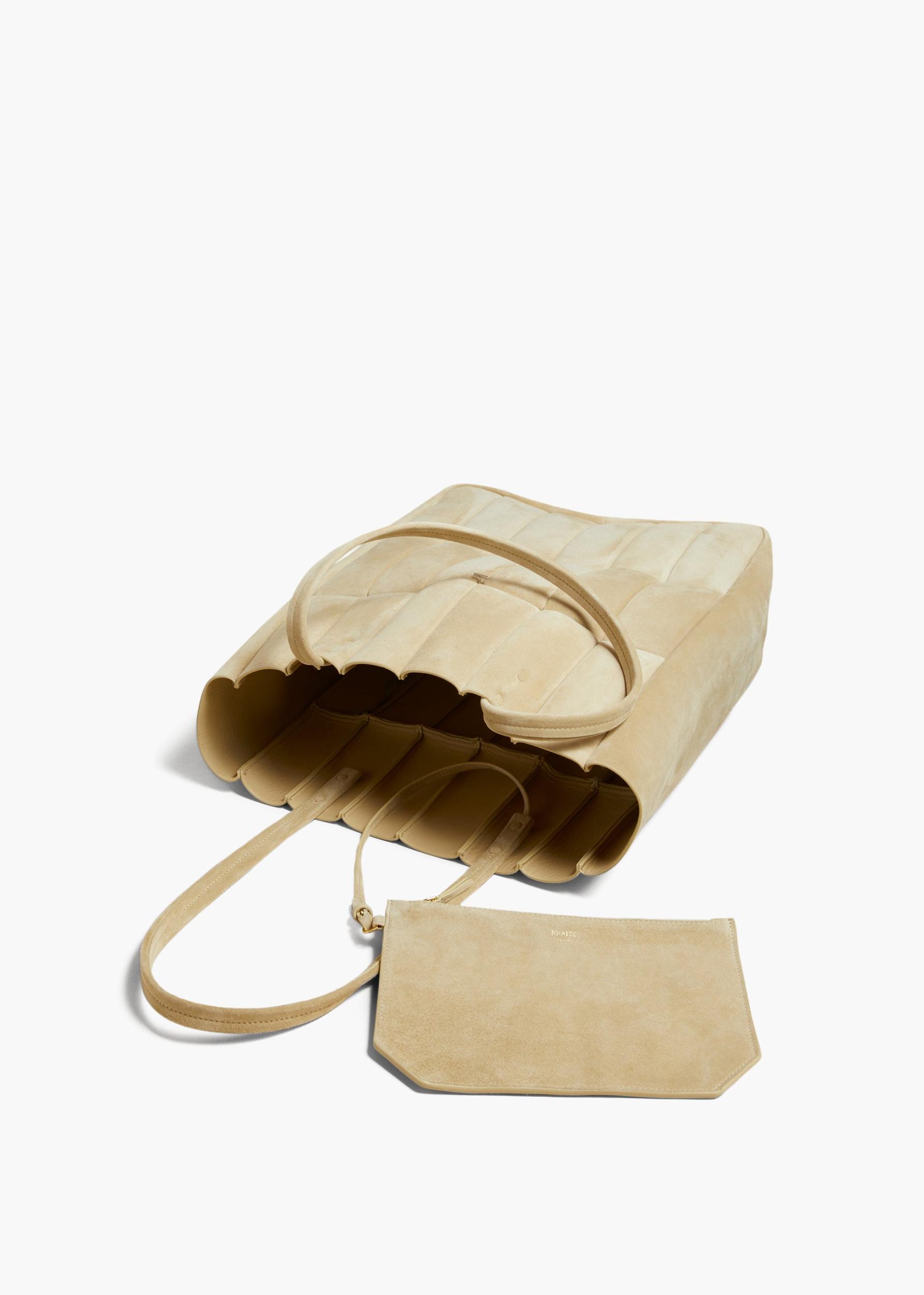 Zoe Tote in Beige Suede Product Image