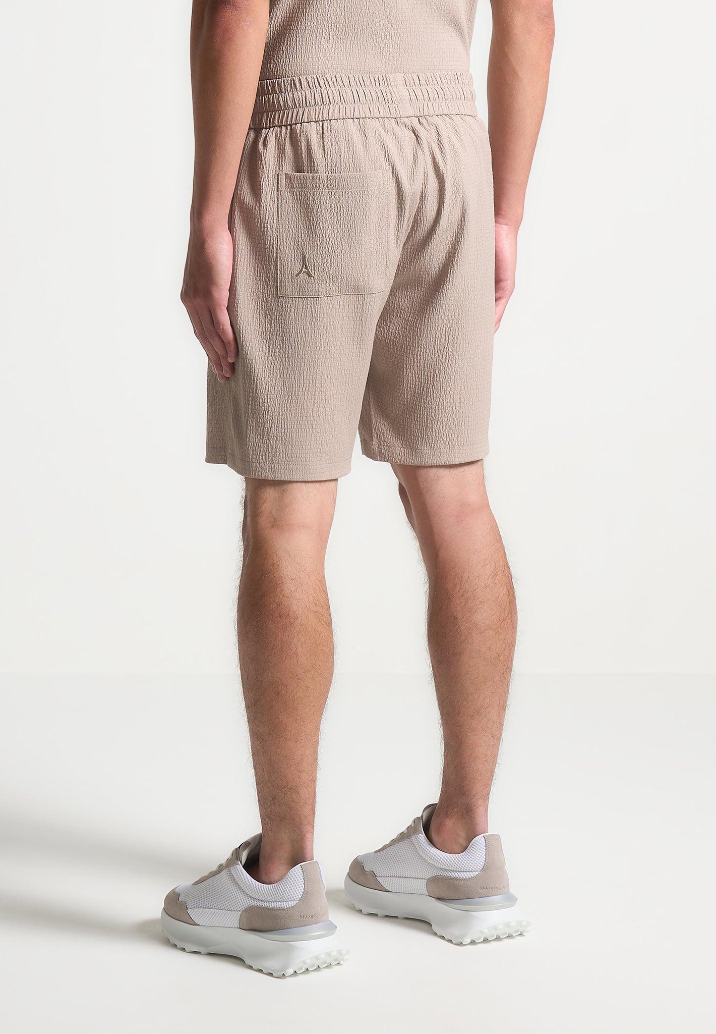 Seersucker Shorts - Taupe Male Product Image
