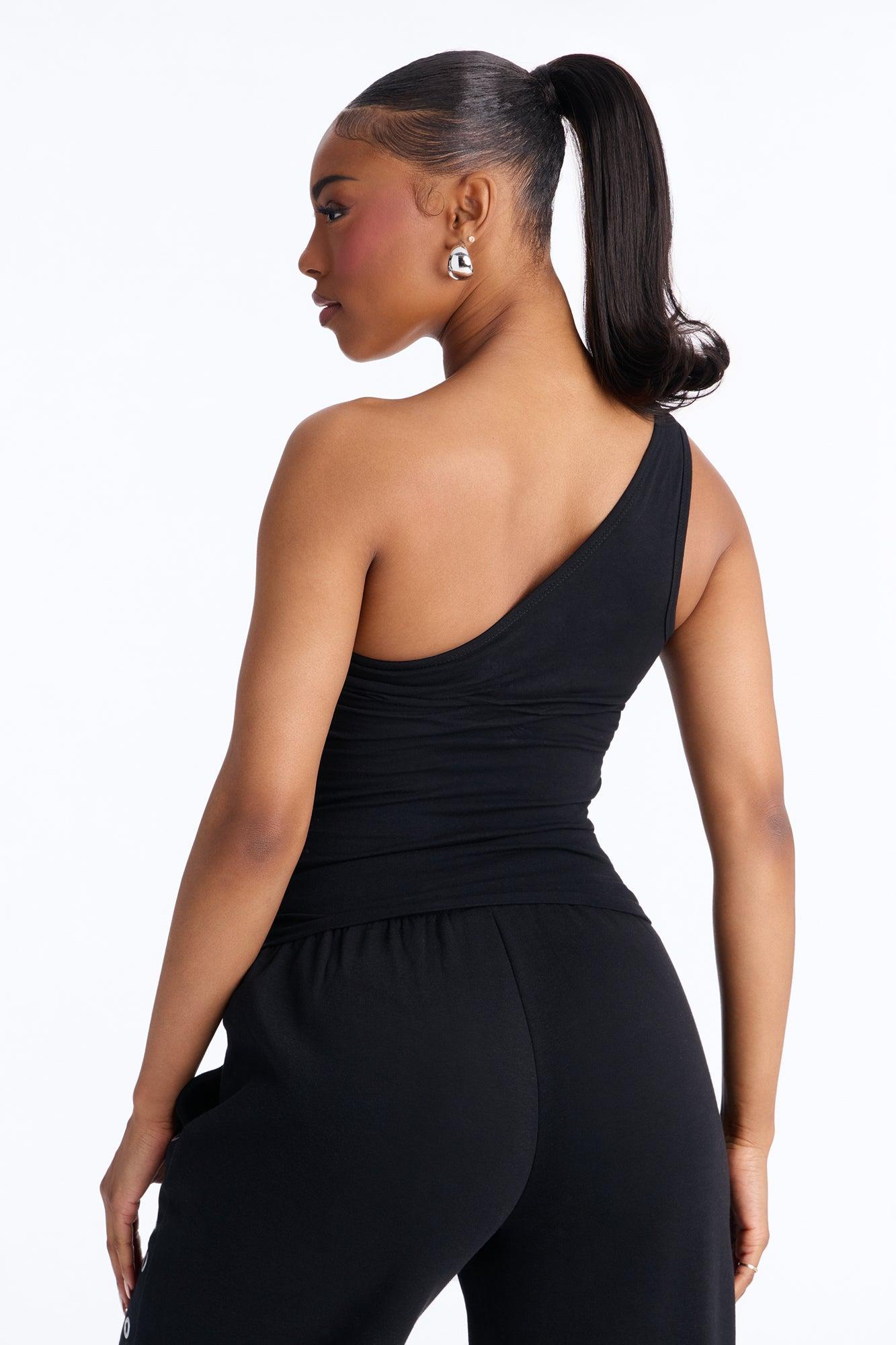 Von Dutch Rocker One Shoulder Tank Top - Black Female Product Image