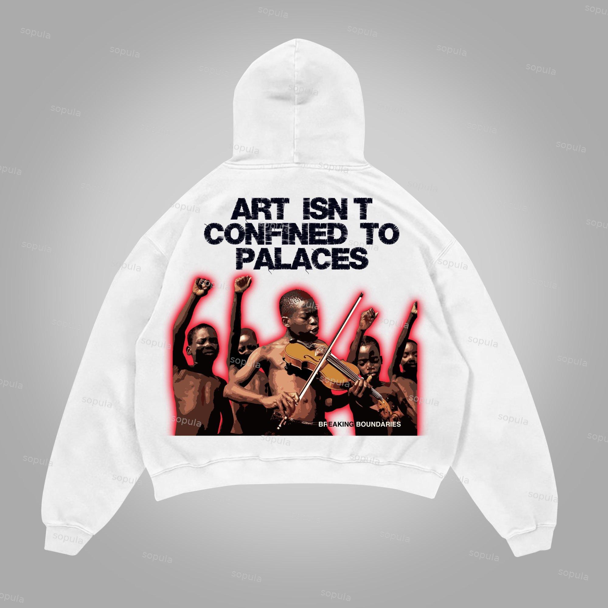 Sopula Art Without Borders Printed Graphics Cotton Pocket Hoodie Product Image