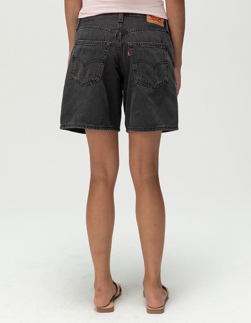 LEVI'S '94 Baggy Womens Mid Rise Denim Shorts - BLACK DENIM Product Image